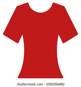 Lady T-Shirt vector icon. Illustration style is a flat iconic symbol.