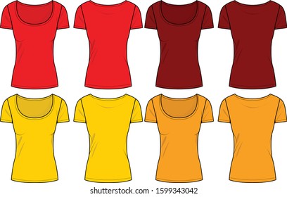 lady t-shirt vector template pattern