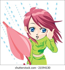 lady with umbrella