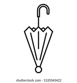 Lady umbrella icon. Outline lady umbrella vector icon for web design isolated on white background