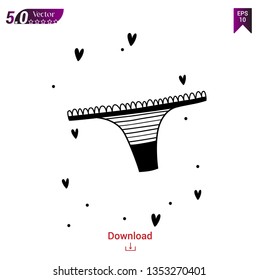with lady underwear vector