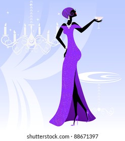 lady in violet