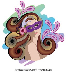 Lady Wearing a Mask