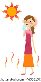 The lady who seems to have heat exhaustion