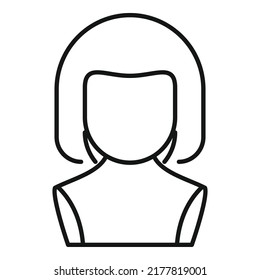 Lady Wig Icon Outline Vector Long Stock Vector (Royalty Free ...