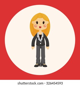 lady woman cartoon theme elements