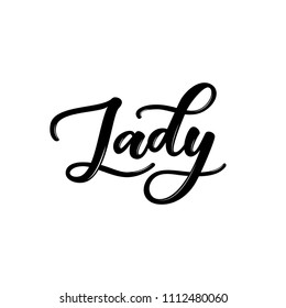 LADY. WOMAN HAND LETTERING