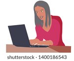 lady working on laptop in office