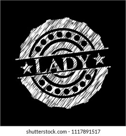 Lady written with chalkboard texture