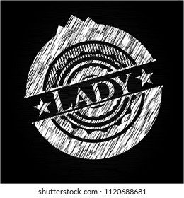 Lady written with chalkboard texture