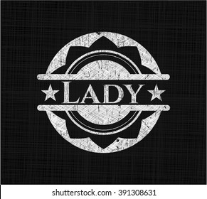 Lady written with chalkboard texture