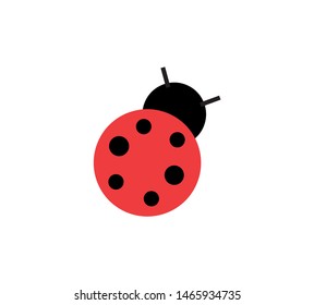 ladybird beetle flat design vectors