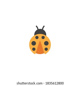 Ladybird cartoon icon on a white background