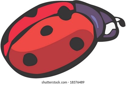 Ladybird Character on white background