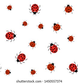 Ladybird color seamless pattern. Fashion graphic background design. Modern stylish abstract texture. Colorful template for prints, textiles, wrapping, wallpaper, website, etc. Vector illustration.