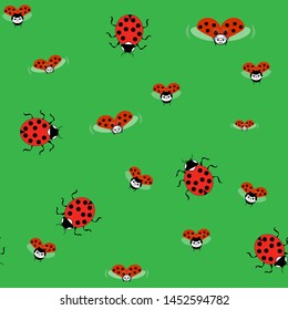 Ladybird color seamless pattern. Fashion graphic background design. Modern stylish abstract texture. Colorful template for prints, textiles, wrapping, wallpaper, website, etc. Vector illustration.