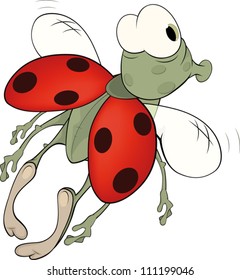 Ladybird from a fairy tale. Cartoon.