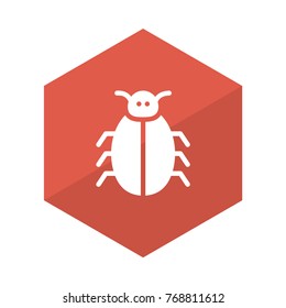  ladybird glyph flat