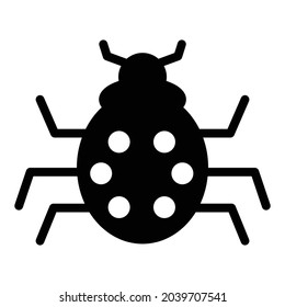 Ladybird Glyph Style vector icon which can easily modify or edit 