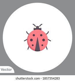 Ladybird icon sign vector,Symbol, logo illustration for web and mobile