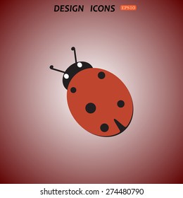 Ladybird. icon. vector design