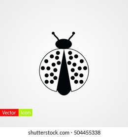ladybird icon vector, flat design best vector icon