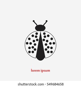 ladybird icon vector, flat design best vector icon