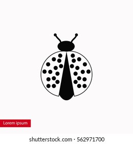 ladybird icon vector, flat design best vector icon