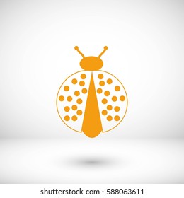ladybird icon vector, flat design best vector icon