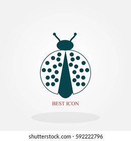ladybird icon vector, flat design best vector icon