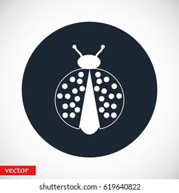 ladybird icon vector, flat design best vector icon