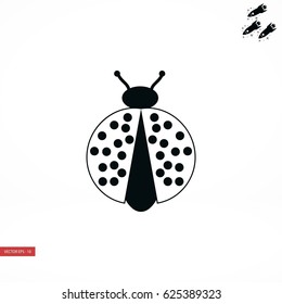 ladybird icon vector, flat design best vector icon