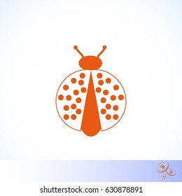 ladybird icon vector, flat design best vector icon