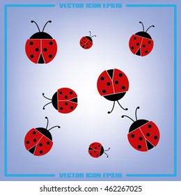 Ladybird icon vector illustration eps10.