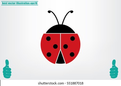 ladybird icon vector illustration eps10.