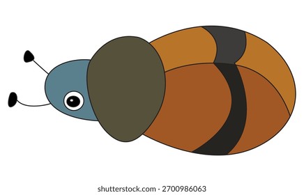 A ladybird isolated on a white background