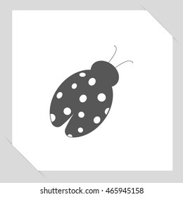Ladybird on background. Vector illustration.