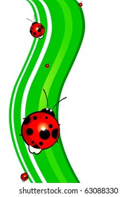 ladybird on the green wave