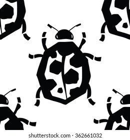 Ladybird Pattern Black and white colors