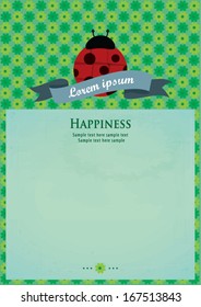 ladybird poster template vector/illustration / background/ greeting card