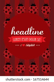 ladybird poster template vector/illustration / background/ greeting card