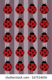 ladybird poster template vector/illustration / background