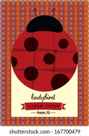 ladybird poster template vector/illustration / background/ greeting card