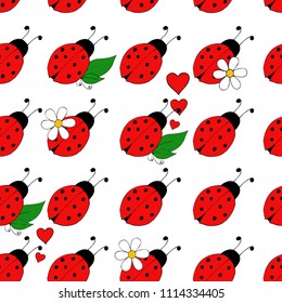 ladybird seamless pattern