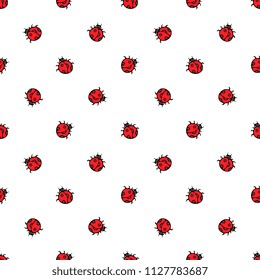 Ladybird seamless pattern, background, design of wrapping paper.