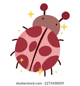 ladybird spring character isolated icon