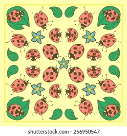 Ladybird spring ornament