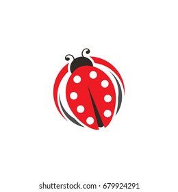ladybird vector design. Minimal creative lady bird designed in editable vector format.