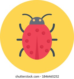 icono de color plano del vector ladybird 