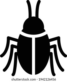 ladybird vector glyph flat icon